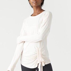 Glyder Soft Extend Long Sleeve Top Ruched Tie Front